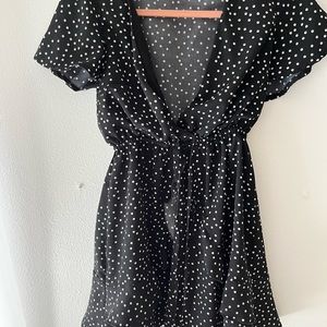 Black and white polka dot princess Polly dress